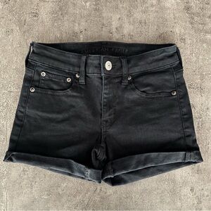 American Eagle (AE) Next Level Stretch Black Shorts, Women’s Size 0
